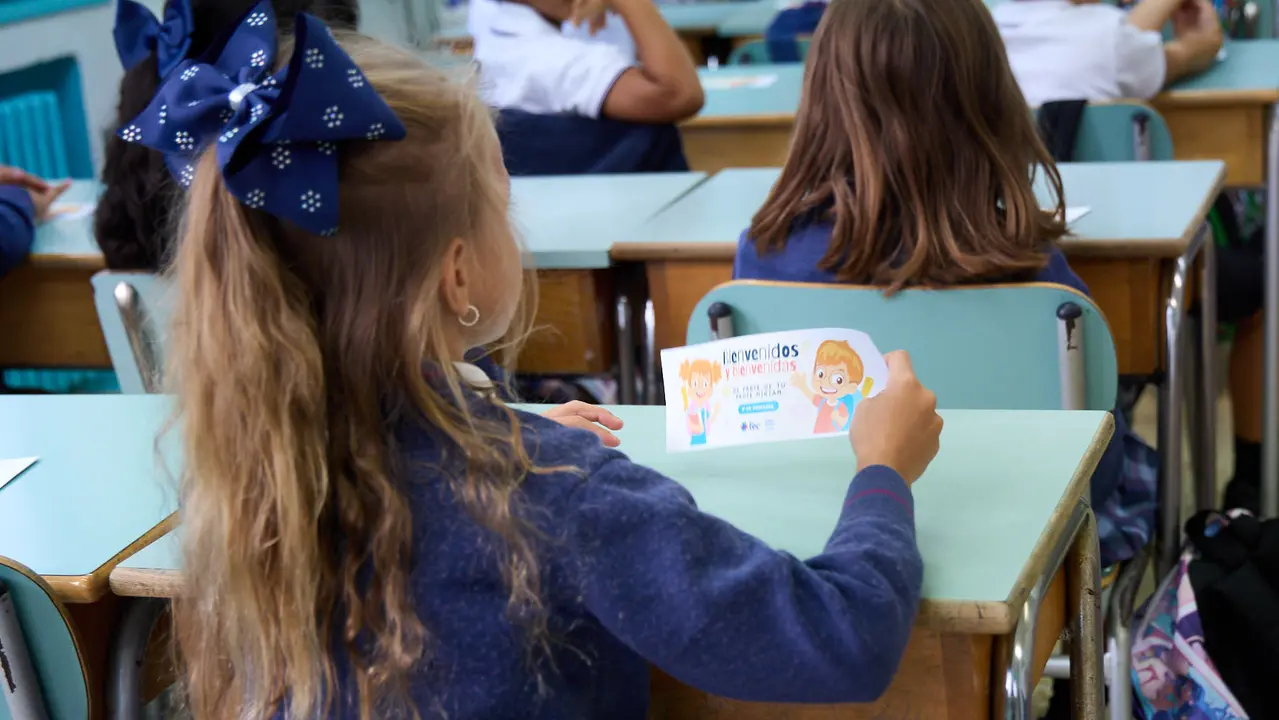 Inicio del curso escolar 2025/26 en el Colegio Fec Vedruna de Pamplona. IÑIGO ALZUGARAY