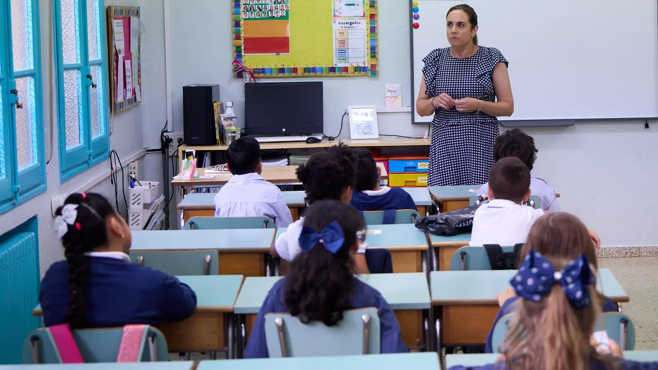 Inicio del curso escolar 2025/26 en el Colegio Fec Vedruna de Pamplona. IÑIGO ALZUGARAY