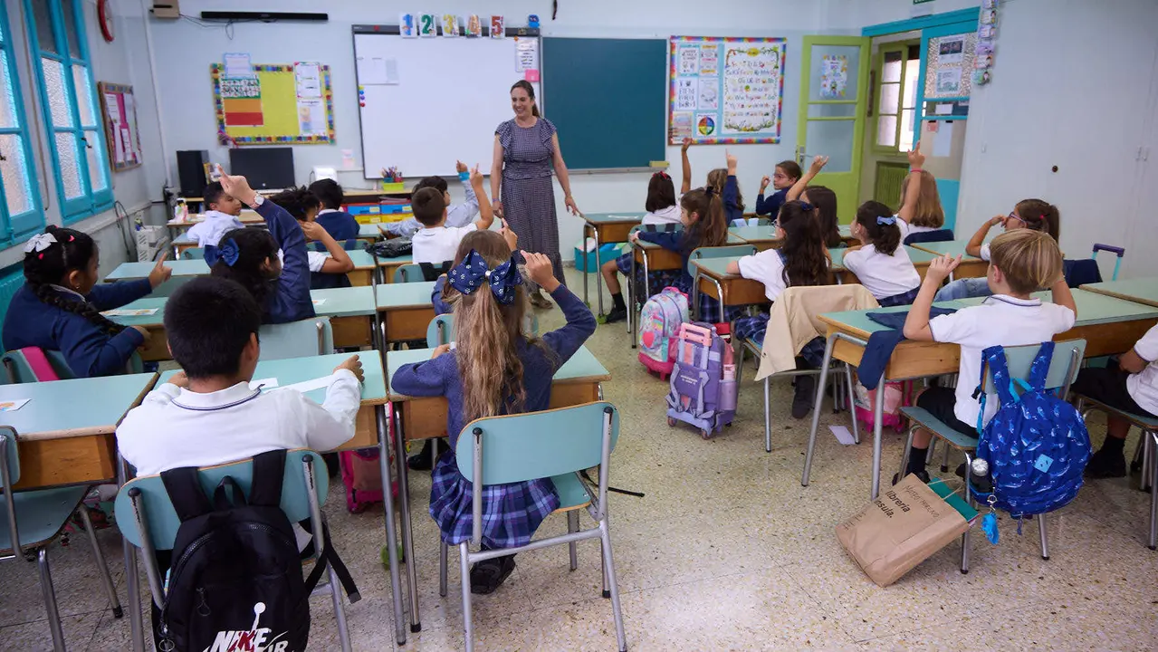 Inicio del curso escolar 2025/26 en el Colegio Fec Vedruna de Pamplona. IÑIGO ALZUGARAY