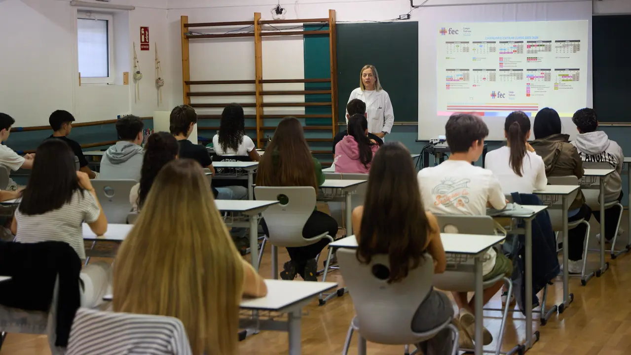 Inicio del curso escolar 2025/26 en el Colegio Fec Vedruna de Pamplona. IÑIGO ALZUGARAY