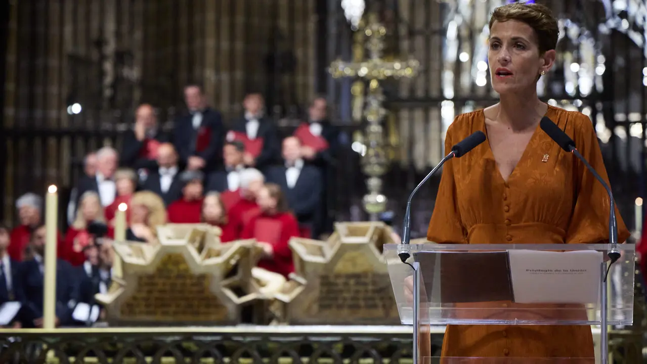 Acto institucional con motivo del Privilegio de la Unión en la Catedral de Pamplona. IÑIGO ALZUGARAY