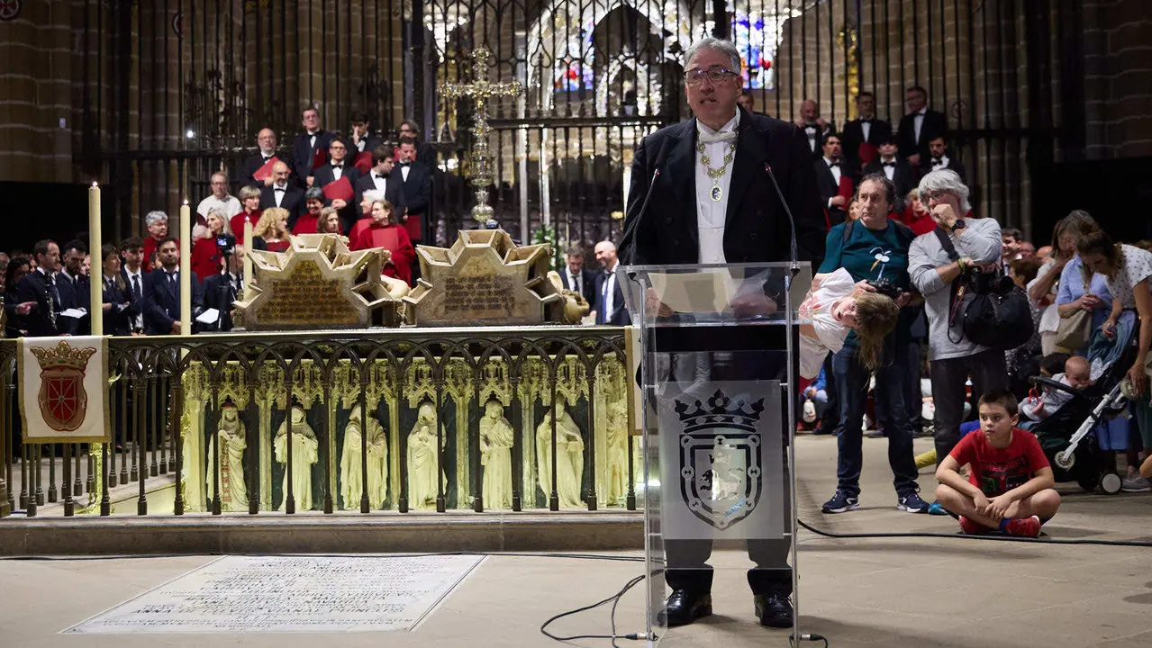 Acto institucional con motivo del Privilegio de la Unión en la Catedral de Pamplona. IÑIGO ALZUGARAY