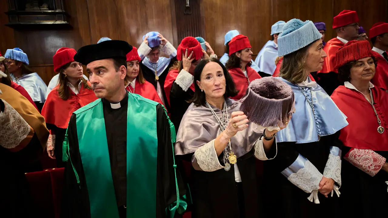 La Universidad de Navarra celebra el acto de apertura del curso 2025-26. PABLO LASAOSA