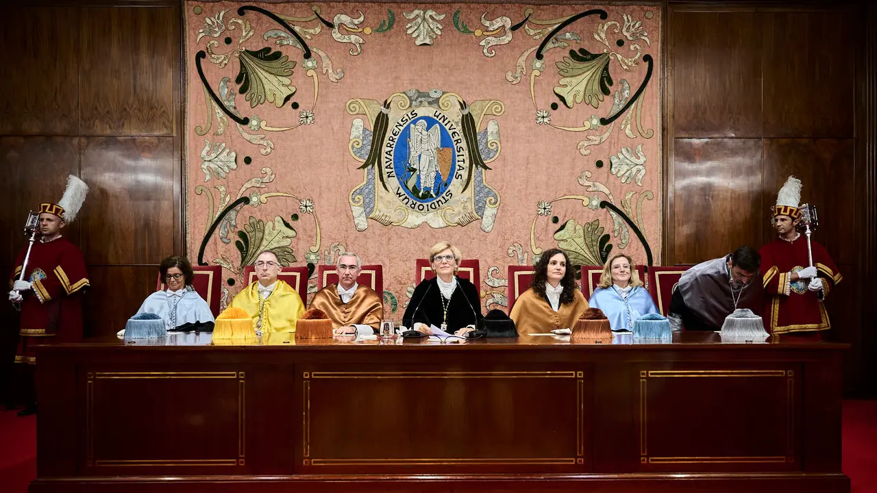 La Universidad de Navarra celebra el acto de apertura del curso 2025-26. PABLO LASAOSA