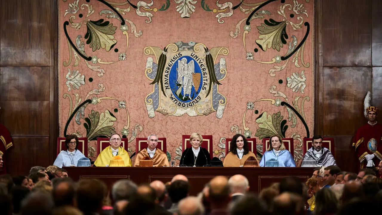 La Universidad de Navarra celebra el acto de apertura del curso 2025-26. PABLO LASAOSA