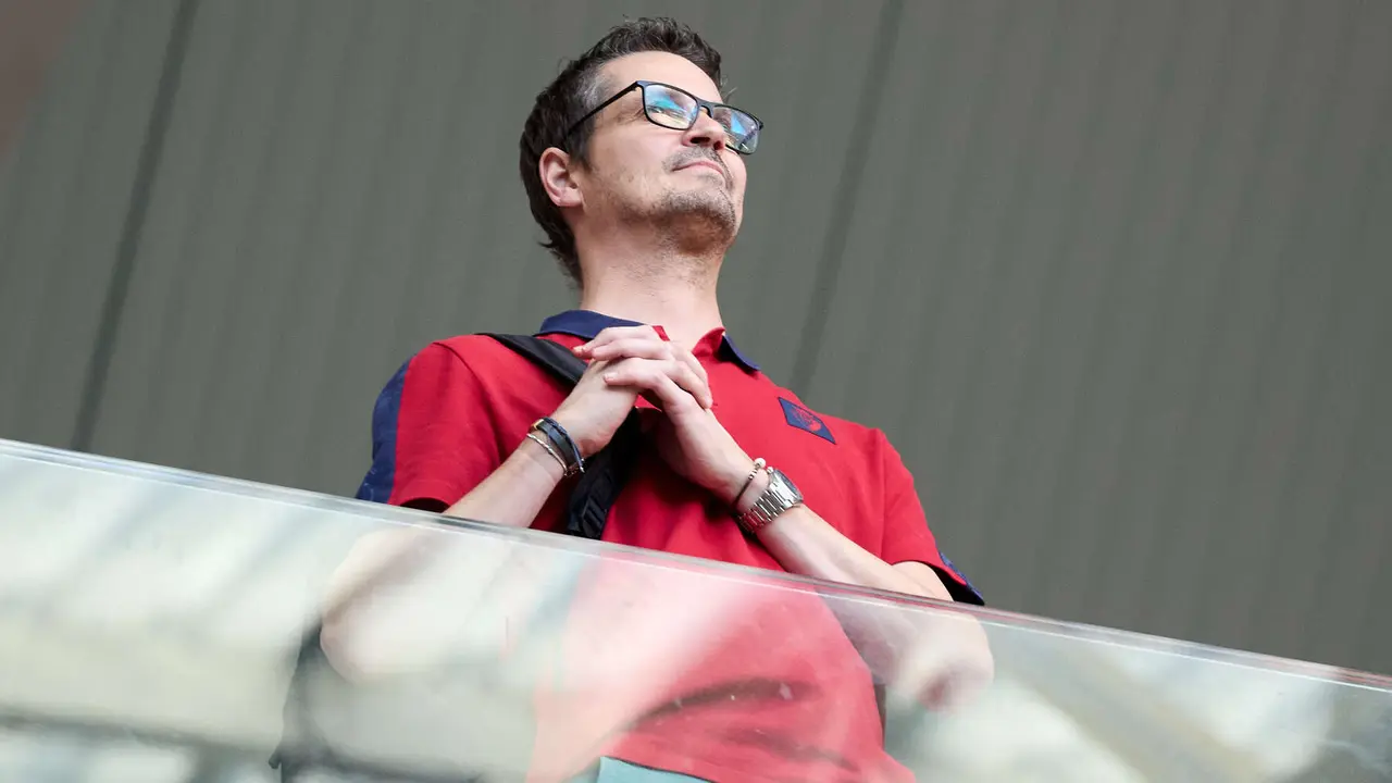 La grada del estadio de El Sadar durante el partido de La Liga EA Sports entre CA Osasuna y Rayo Vallecano disputado en Pamplona. IÑIGO ALZUGARAY
