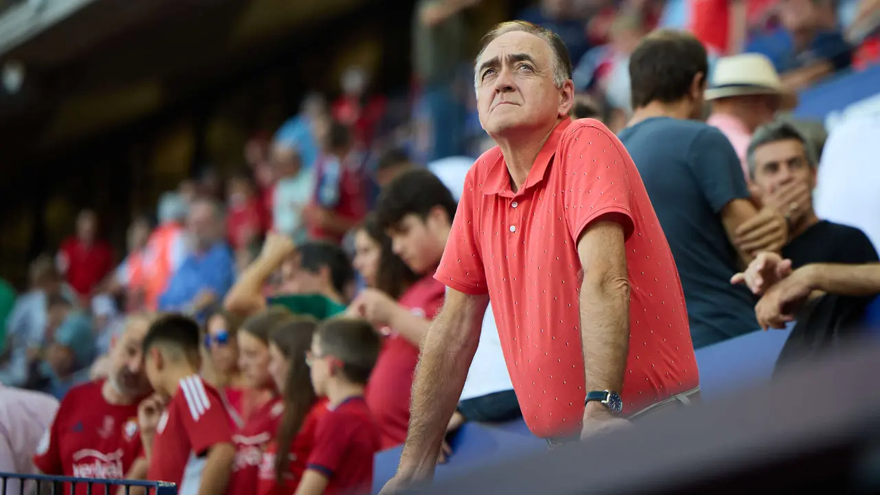 La grada del estadio de El Sadar durante el partido de La Liga EA Sports entre CA Osasuna y Rayo Vallecano disputado en Pamplona. IÑIGO ALZUGARAY