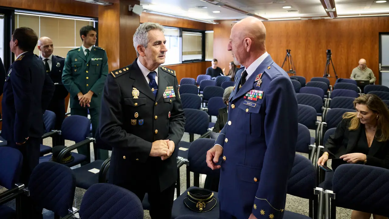 Acto de apertura del año judicial 2025-26 con la intervención del presidente del Tribunal Superior de Justicia de Navarra (TSJN), Julián Huarte; y el fiscal superior de la Comunidad foral, Jaime Goyena. PABLO LASAOSA