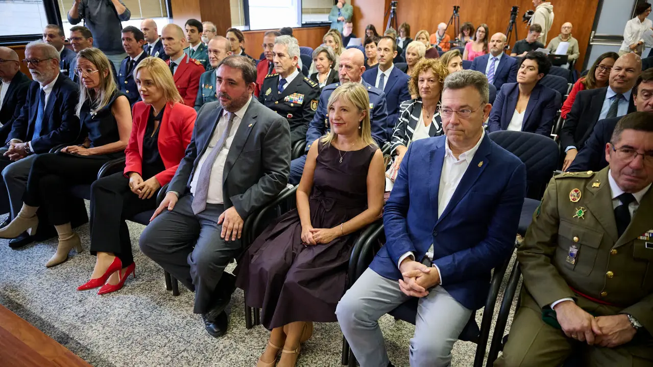 Acto de apertura del año judicial 2025-26 con la intervención del presidente del Tribunal Superior de Justicia de Navarra (TSJN), Julián Huarte; y el fiscal superior de la Comunidad foral, Jaime Goyena. PABLO LASAOSA