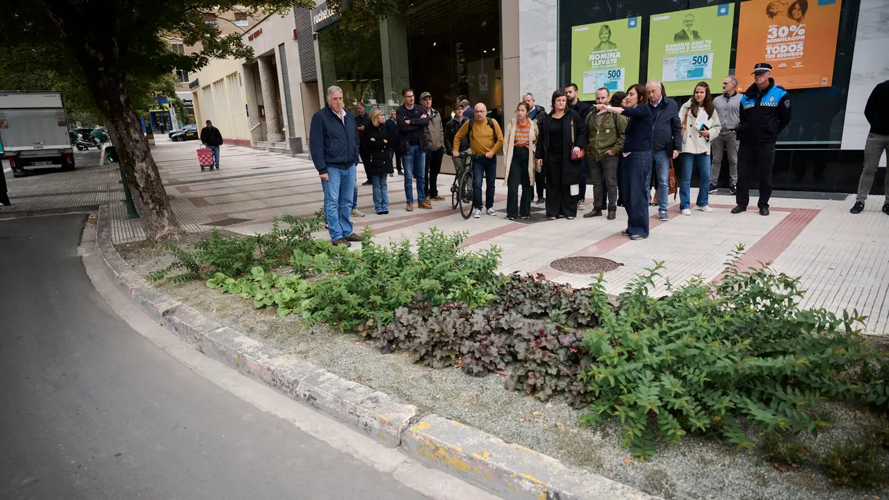 Acto de inauguración de la ampliación del corredor sostenible de Pío XII de Pamplona. PABLO LASAOSA