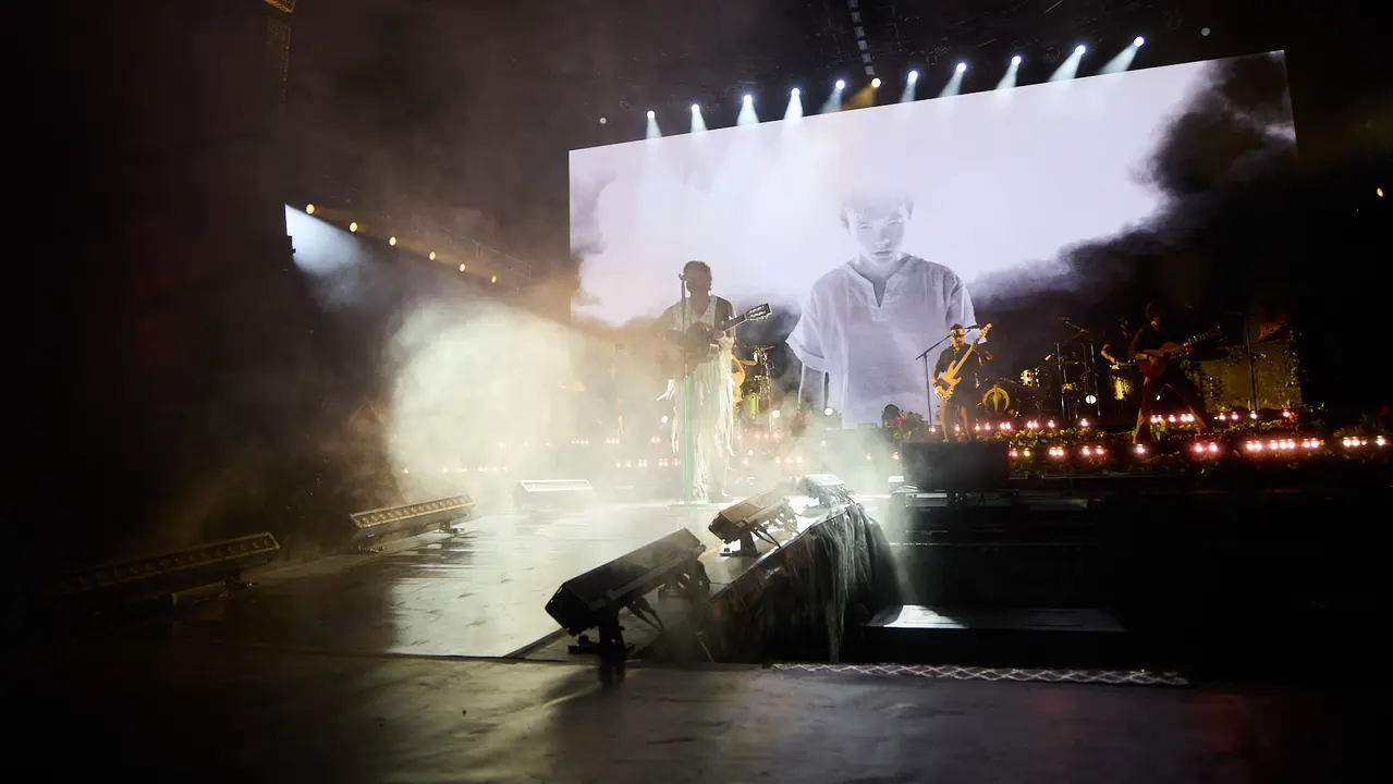 Concierto de Manuel Carrasco dentro de su gira Tour Salvaje en el pabellón Navarra Arena de Pamplona. IÑIGO ALZUGARAY
