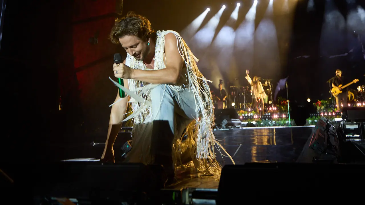 Concierto de Manuel Carrasco dentro de su gira Tour Salvaje en el pabellón Navarra Arena de Pamplona. IÑIGO ALZUGARAY