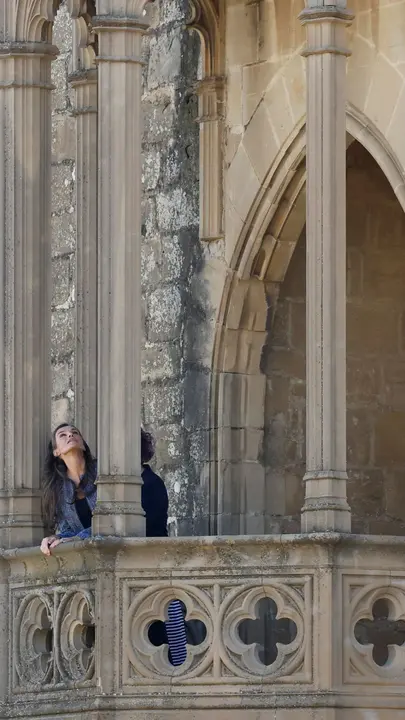 Segunda jornada de la visita de la Princesa Leonor y los Reyes Felipe VI y Letizia a Navarra en el Palacio Real de Olite. EFE
