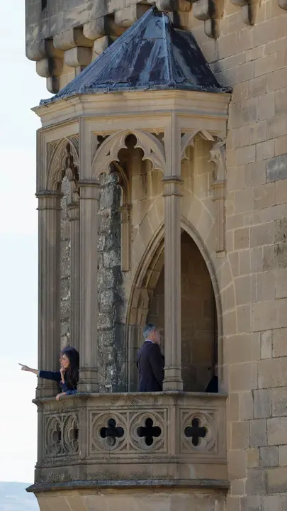 Segunda jornada de la visita de la Princesa Leonor y los Reyes Felipe VI y Letizia a Navarra en el Palacio Real de Olite. EFE