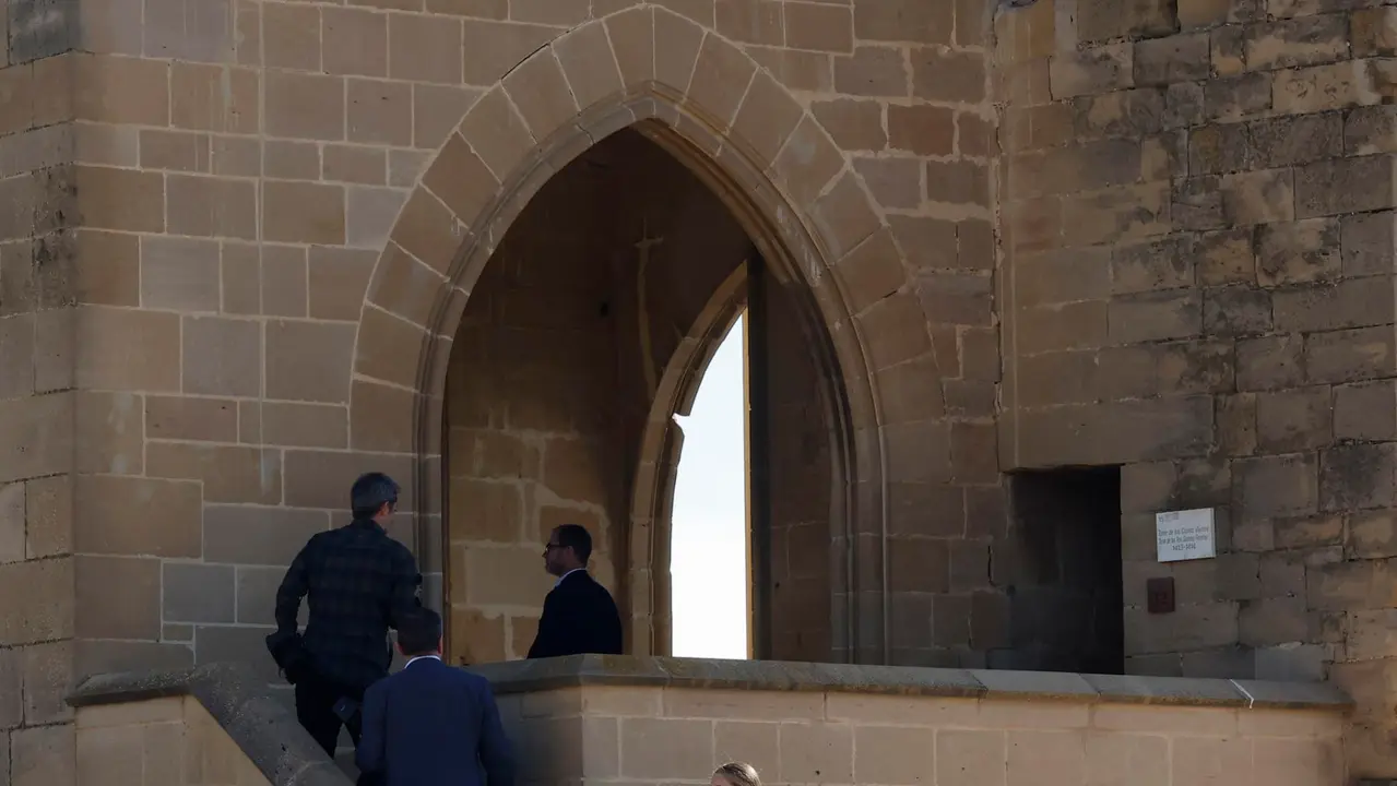 Segunda jornada de la visita de la Princesa Leonor y los Reyes Felipe VI y Letizia a Navarra en el Palacio Real de Olite. EFE