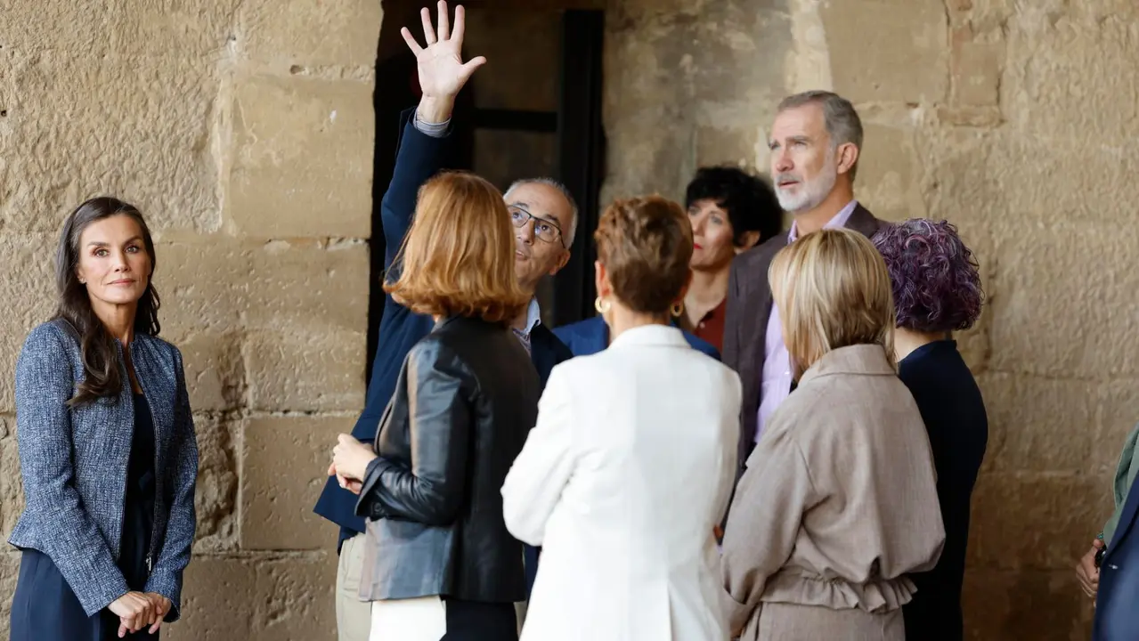 Segunda jornada de la visita de la Princesa Leonor y los Reyes Felipe VI y Letizia a Navarra en el Palacio Real de Olite. EFE