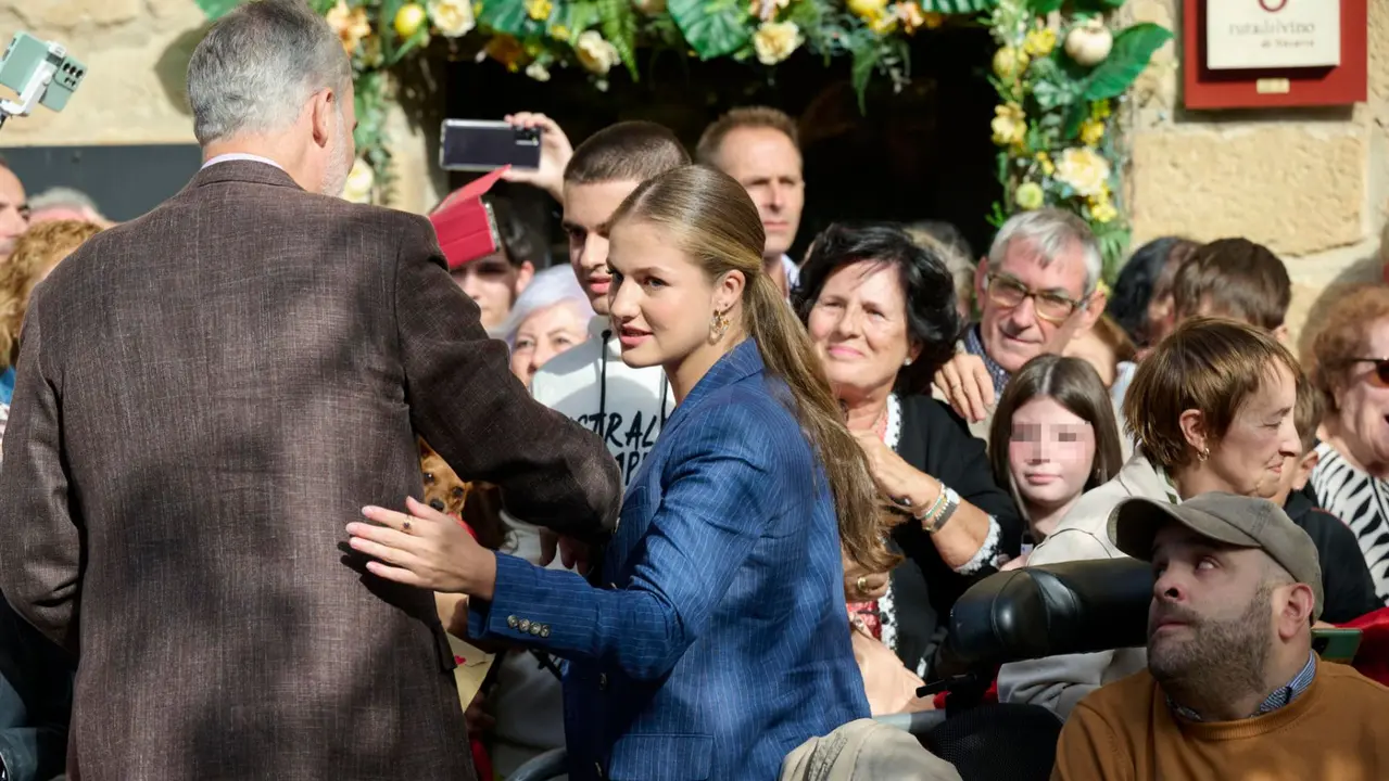 Segunda jornada de la visita de la Princesa Leonor y los Reyes Felipe VI y Letizia a Navarra en el Palacio Real de Olite. EFE