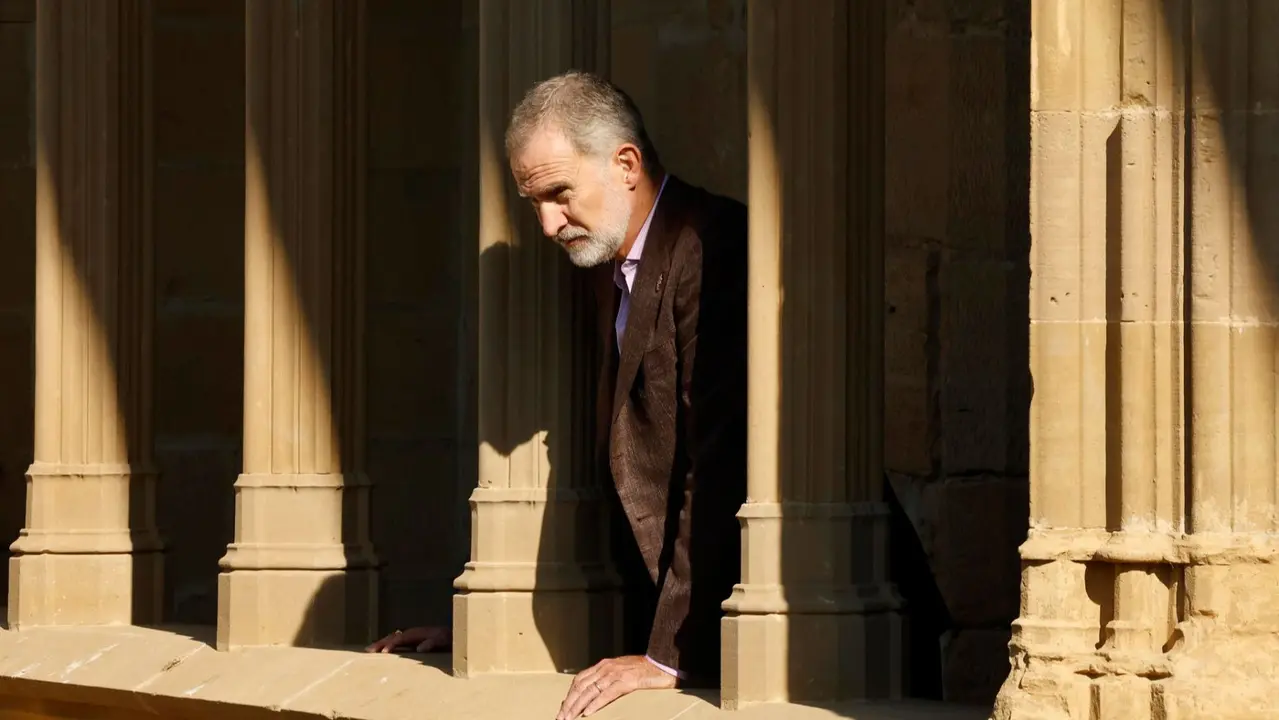 Segunda jornada de la visita de la Princesa Leonor y los Reyes Felipe VI y Letizia a Navarra en el Palacio Real de Olite. EFE
