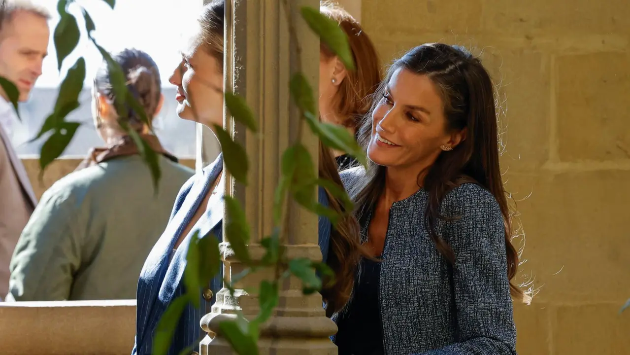 Segunda jornada de la visita de la Princesa Leonor y los Reyes Felipe VI y Letizia a Navarra en el Palacio Real de Olite. EFE