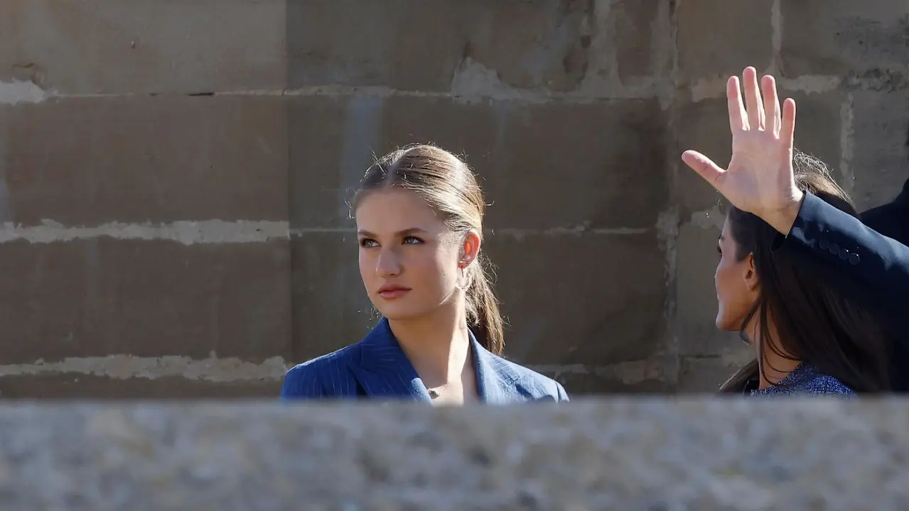 Segunda jornada de la visita de la Princesa Leonor y los Reyes Felipe VI y Letizia a Navarra en el Palacio Real de Olite. EFE