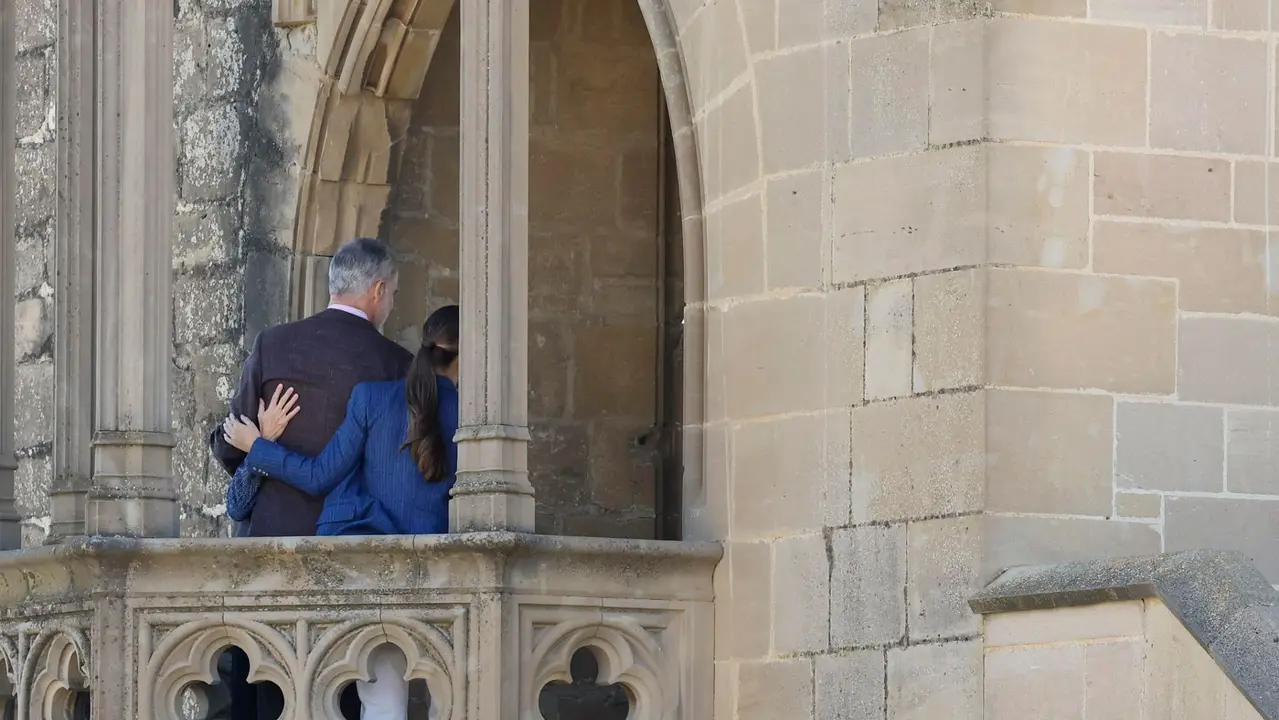 Segunda jornada de la visita de la Princesa Leonor y los Reyes Felipe VI y Letizia a Navarra en el Palacio Real de Olite. EFE