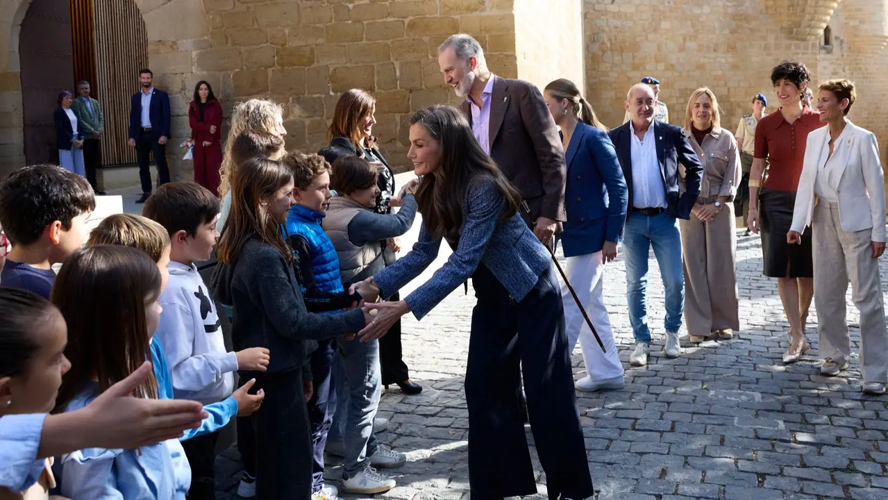 Segunda jornada de la visita de la Princesa Leonor y los Reyes Felipe VI y Letizia a Navarra en el Palacio Real de Olite. GOBIERNO DE NAVARRA