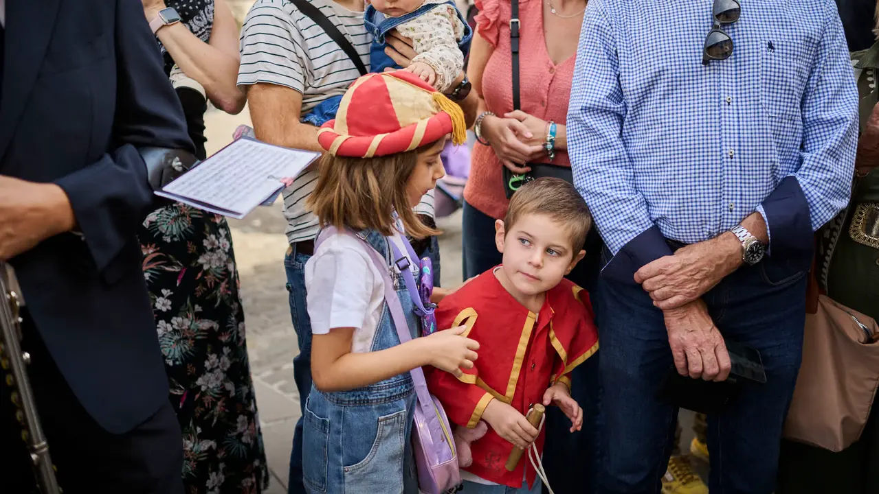 Procesión de San Fermín de Aldapa desde la Basílica de Corazonistas. PABLO LASAOSA