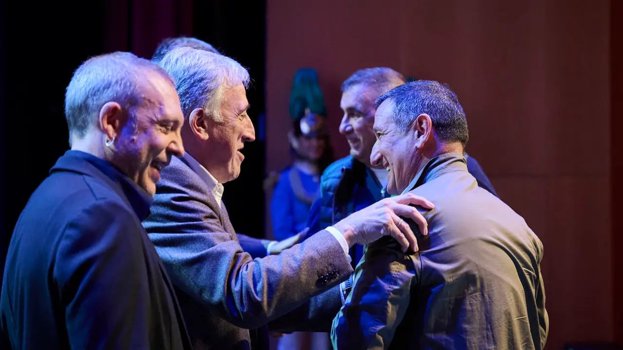 Acto institucional con motivo de la festividad de San Miguel, patrón de la Policía Municipal de Pamplona, en el que se entregarán medallas de servicios distinguidos, felicitaciones públicas y reconocimientos ciudadanos. PABLO LASAOSA