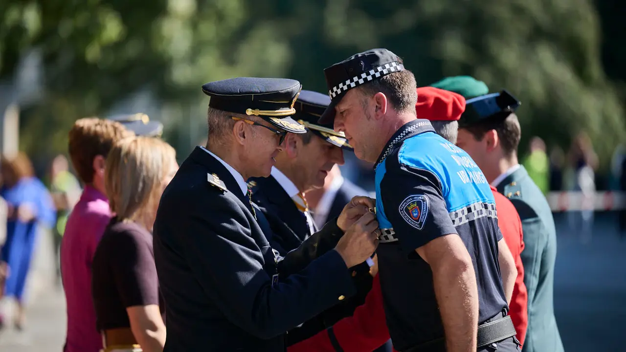 Acto conmemorativo de los patronos de la Policía Nacional, los Santos Ángeles Custodios. PABLO LASAOSA