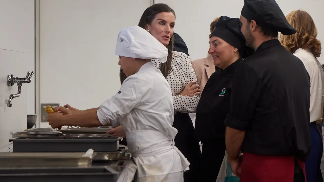 La Reina Letizia visita el Centro Integrado Politécnico de FP de Lumbier para inaugurar el curso escolar 2025-2026. IÑIGO ALZUGARAY