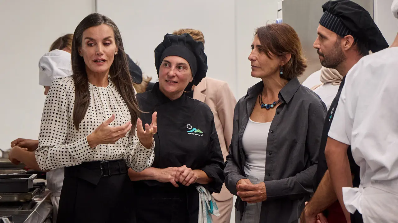 La Reina Letizia visita el Centro Integrado Politécnico de FP de Lumbier para inaugurar el curso escolar 2025-2026. IÑIGO ALZUGARAY