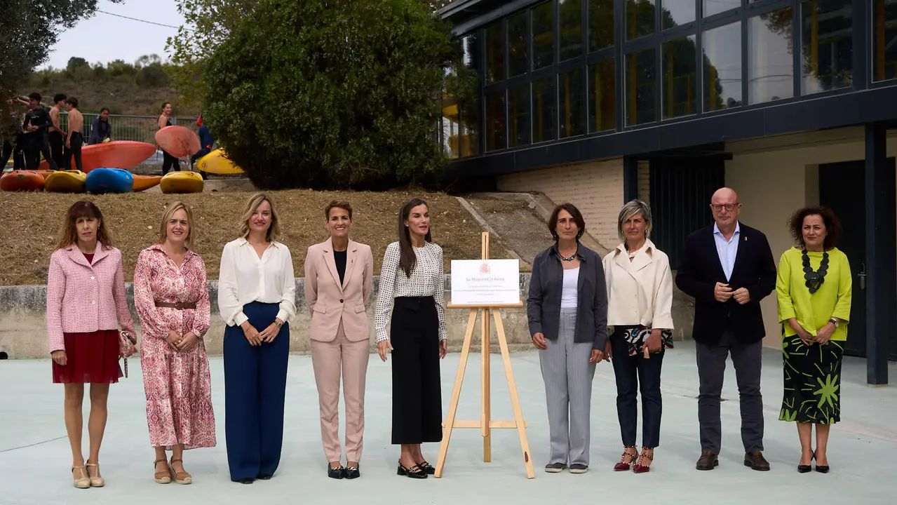 La Reina Letizia visita el Centro Integrado Politécnico de FP de Lumbier para inaugurar el curso escolar 2025-2026. IÑIGO ALZUGARAY