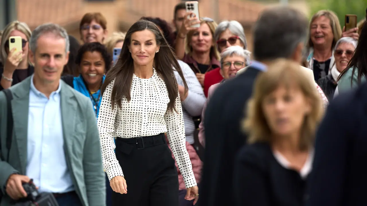 La Reina Letizia visita el Centro Integrado Politécnico de FP de Lumbier para inaugurar el curso escolar 2025-2026. IÑIGO ALZUGARAY