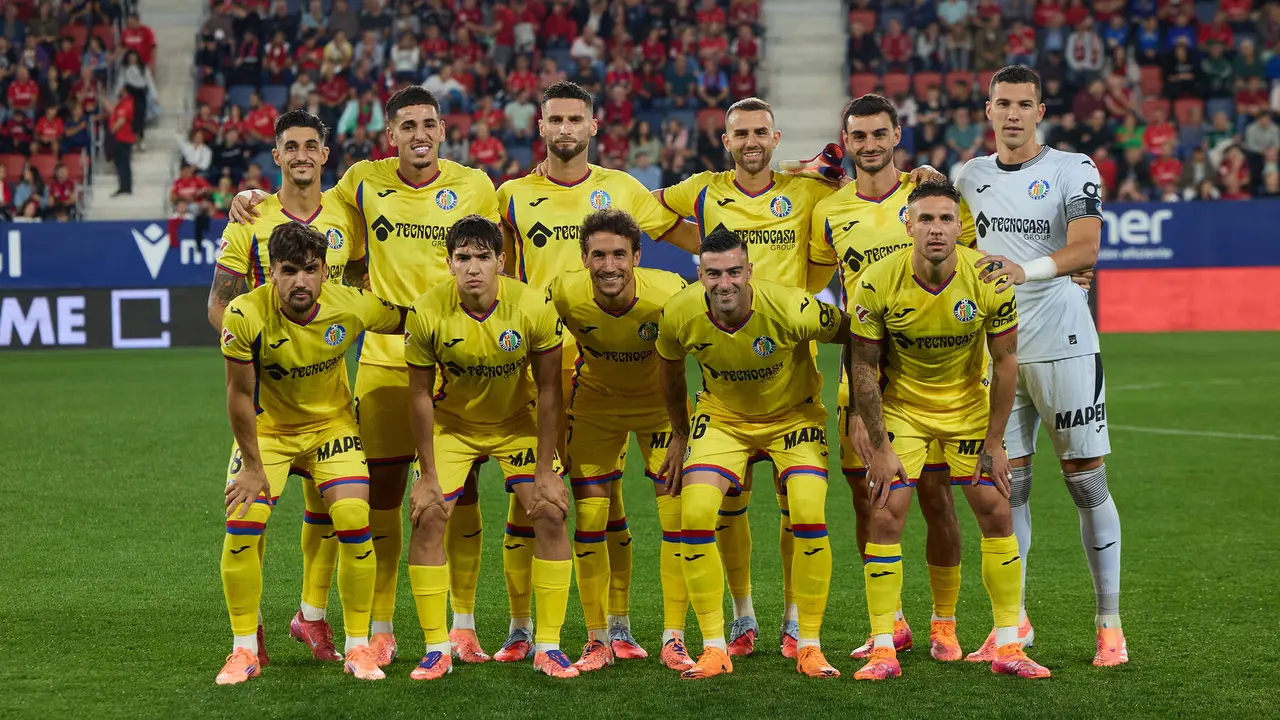 Partido de La Liga EA Sports entre CA Osasuna y Getafe CF disputado en el estadio de El Sadar en Pamplona. IÑIGO ALZUGARAY