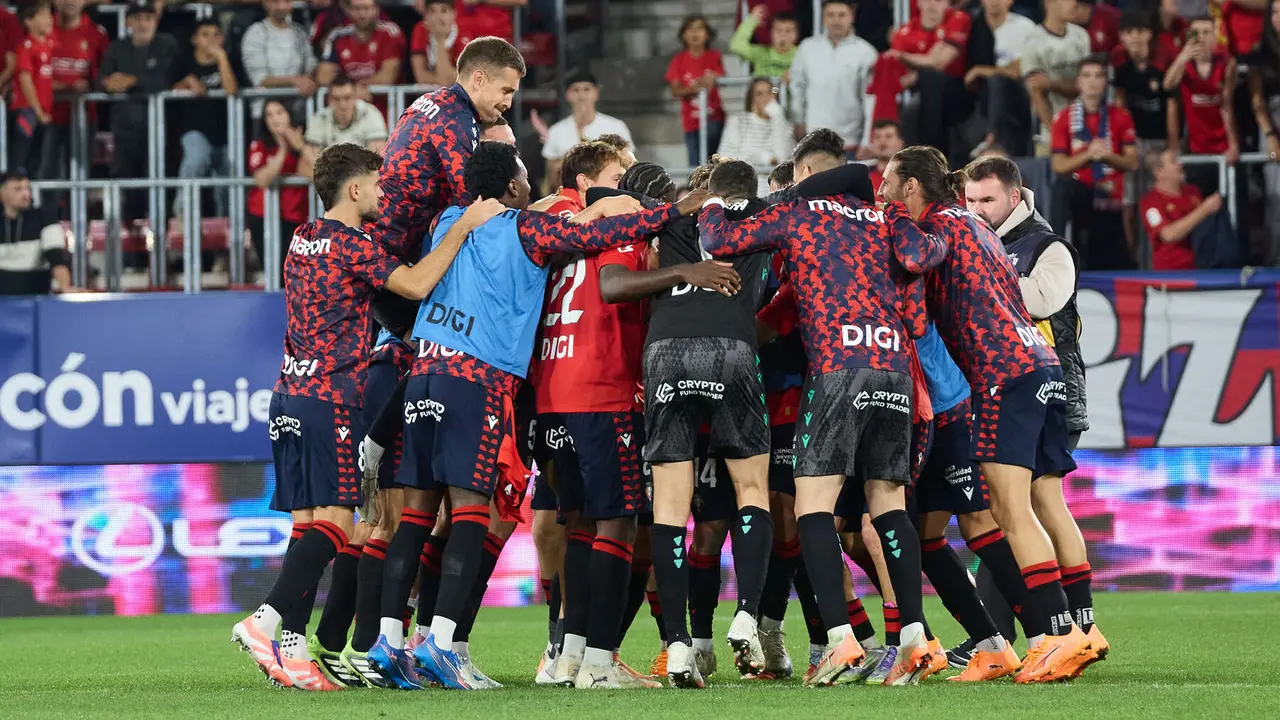 Partido de La Liga EA Sports entre CA Osasuna y Getafe CF disputado en el estadio de El Sadar en Pamplona. IÑIGO ALZUGARAY