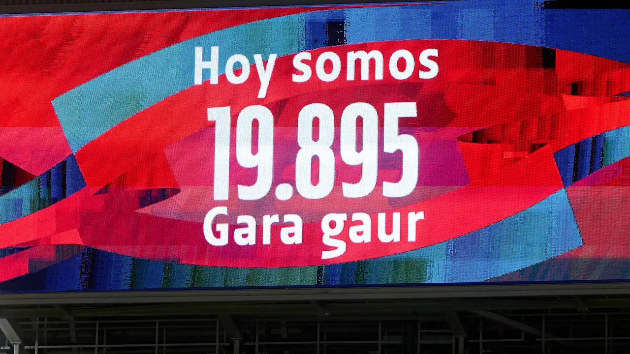 La grada del estadio de El Sadar durante el partido de La Liga EA Sports entre CA Osasuna y Getafe CF disputado en Pamplona. IÑIGO ALZUGARAY