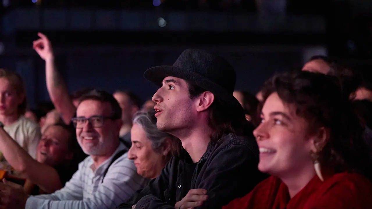 Concierto de Leiva dentro de su gira Tour Gigante 2025 en el pabellón Navarra Arena de Pamplona. IÑIGO ALZUGARAY