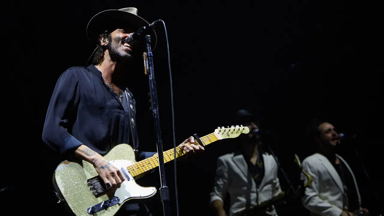 Concierto de Leiva dentro de su gira Tour Gigante 2025 en el pabellón Navarra Arena de Pamplona. IÑIGO ALZUGARAY