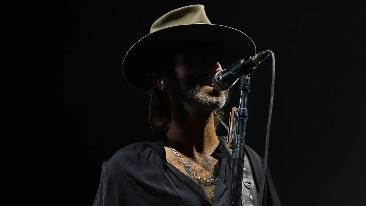 Concierto de Leiva dentro de su gira Tour Gigante 2025 en el pabellón Navarra Arena de Pamplona. IÑIGO ALZUGARAY