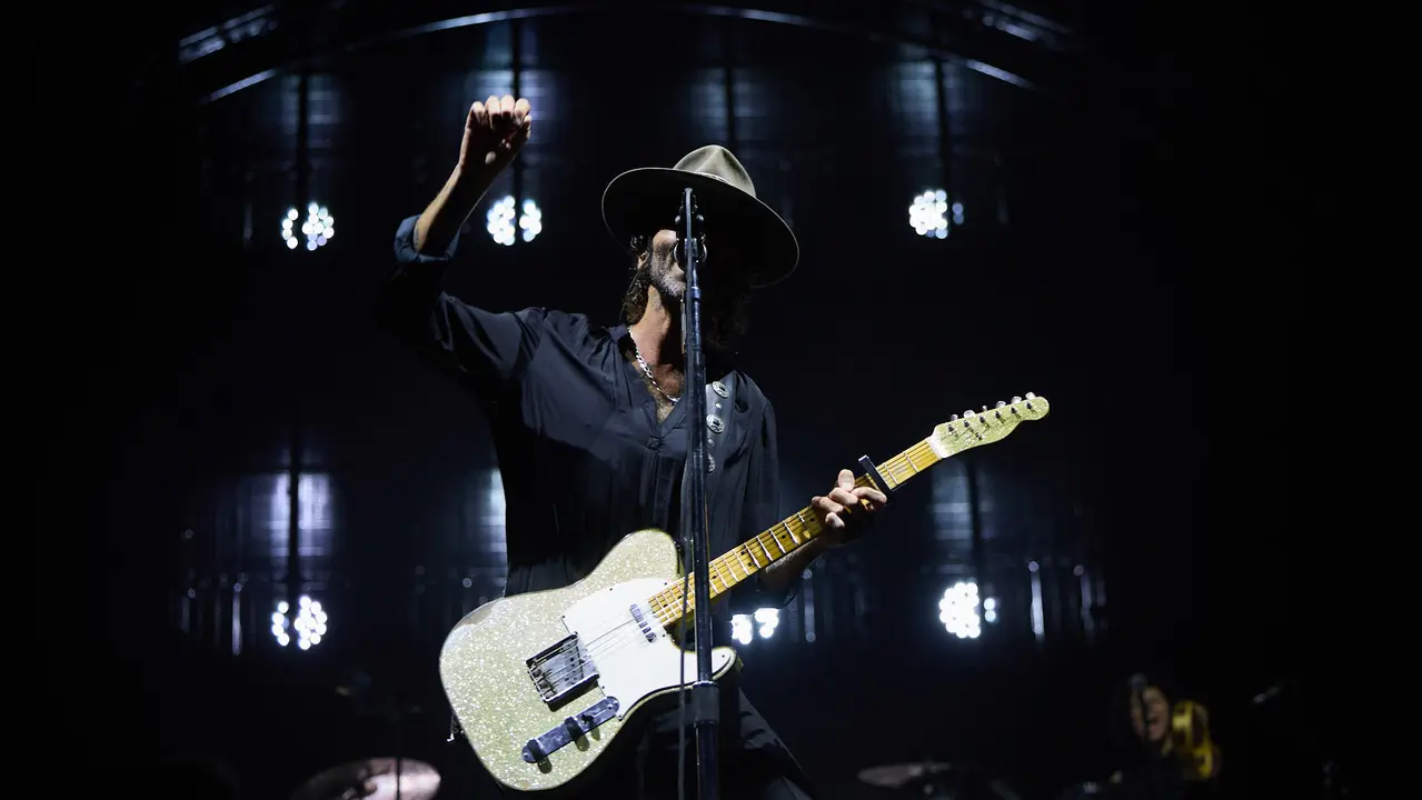 Concierto de Leiva dentro de su gira Tour Gigante 2025 en el pabellón Navarra Arena de Pamplona. IÑIGO ALZUGARAY