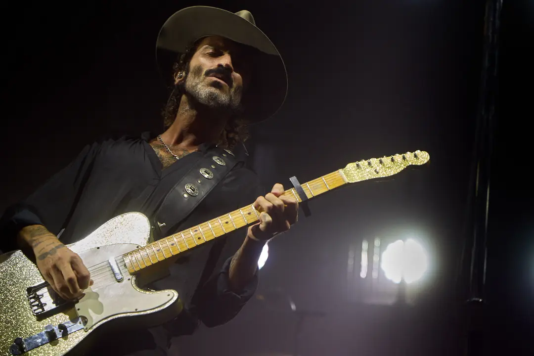 Concierto de Leiva dentro de su gira Tour Gigante 2025 en el pabellón Navarra Arena de Pamplona. IÑIGO ALZUGARAY