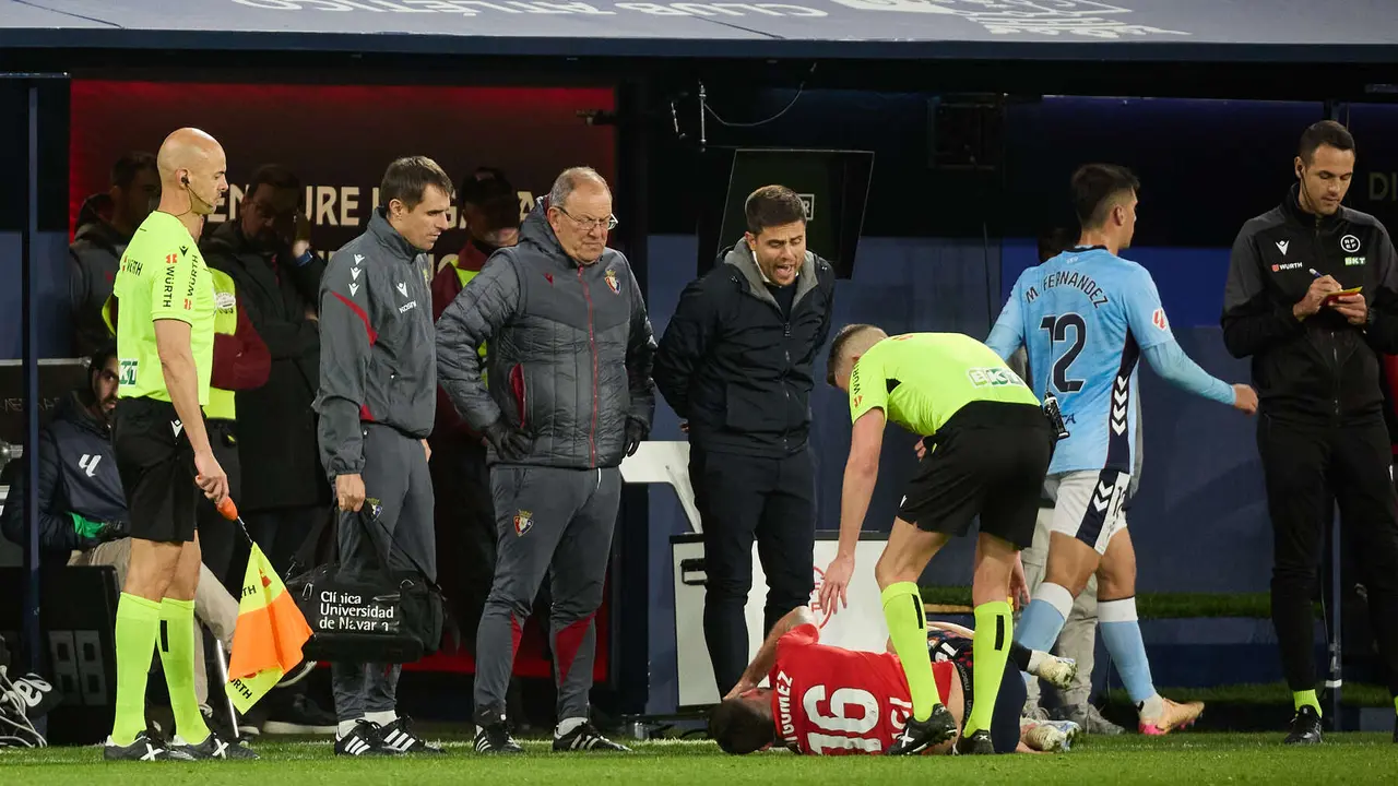 Partido de La Liga EA Sports entre CA Osasuna y RC Celta disputado en el estadio de El Sadar en Pamplona. IÑIGO ALZUGARAY