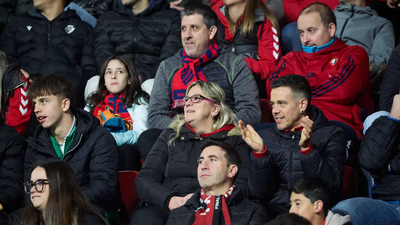 La grada del estadio de El Sadar durante el partido de La Liga EA Sports entre CA Osasuna y RC Celta disputado en Pamplona. IÑIGO ALZUGARAY