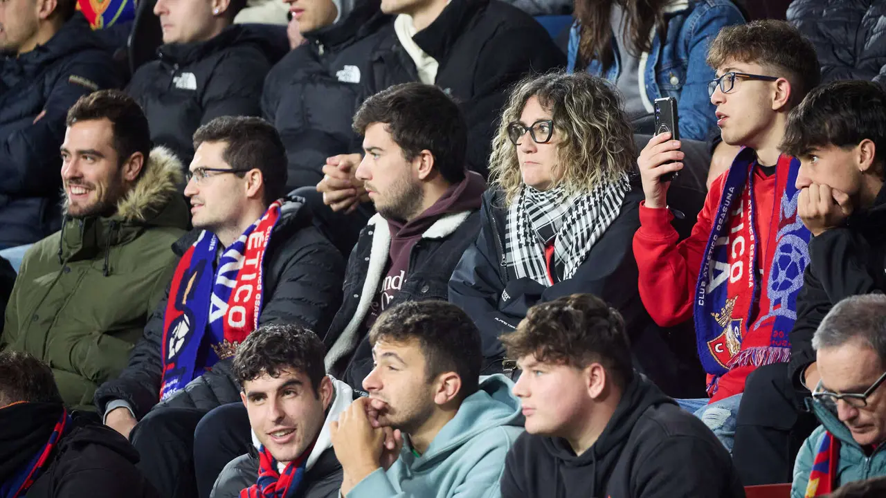La grada del estadio de El Sadar durante el partido de La Liga EA Sports entre CA Osasuna y RC Celta disputado en Pamplona. IÑIGO ALZUGARAY