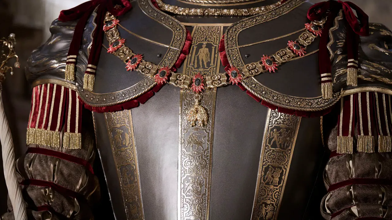 Presentación de los dos gigantes de la Catedral de Pamplona. PABLO LASAOSA