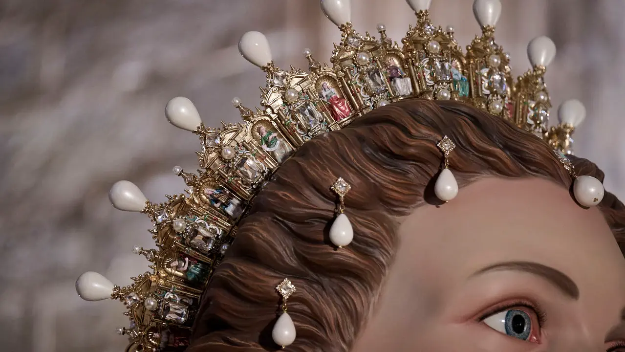 Presentación de los dos gigantes de la Catedral de Pamplona. PABLO LASAOSA