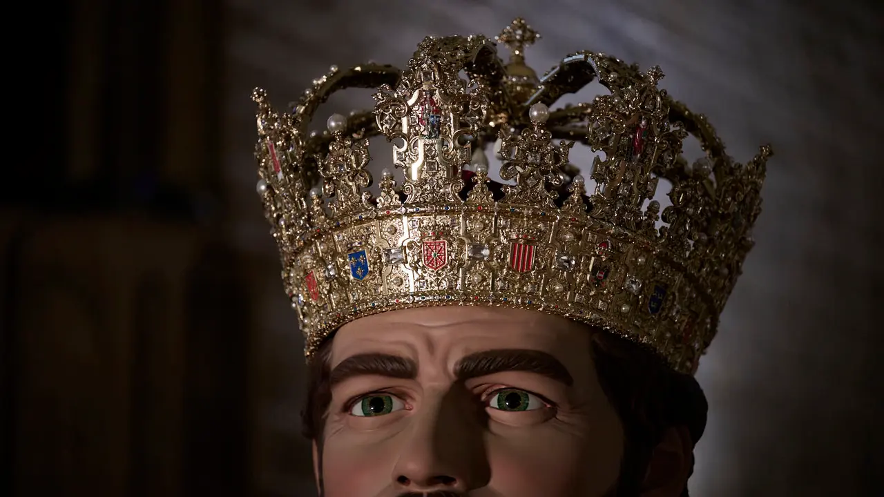 Presentación de los dos gigantes de la Catedral de Pamplona. PABLO LASAOSA