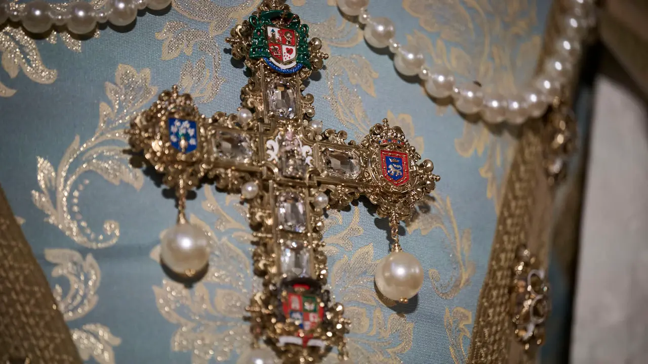 Presentación de los dos gigantes de la Catedral de Pamplona. PABLO LASAOSA
