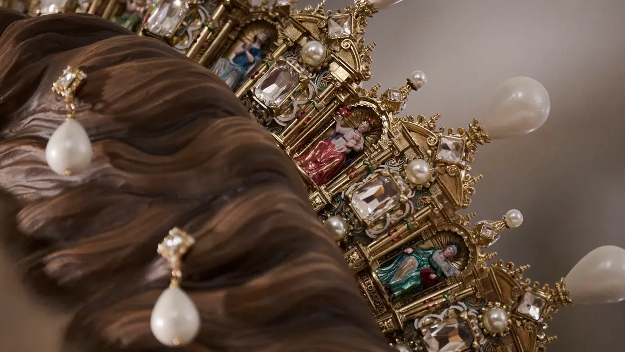 Presentación de los dos gigantes de la Catedral de Pamplona. PABLO LASAOSA