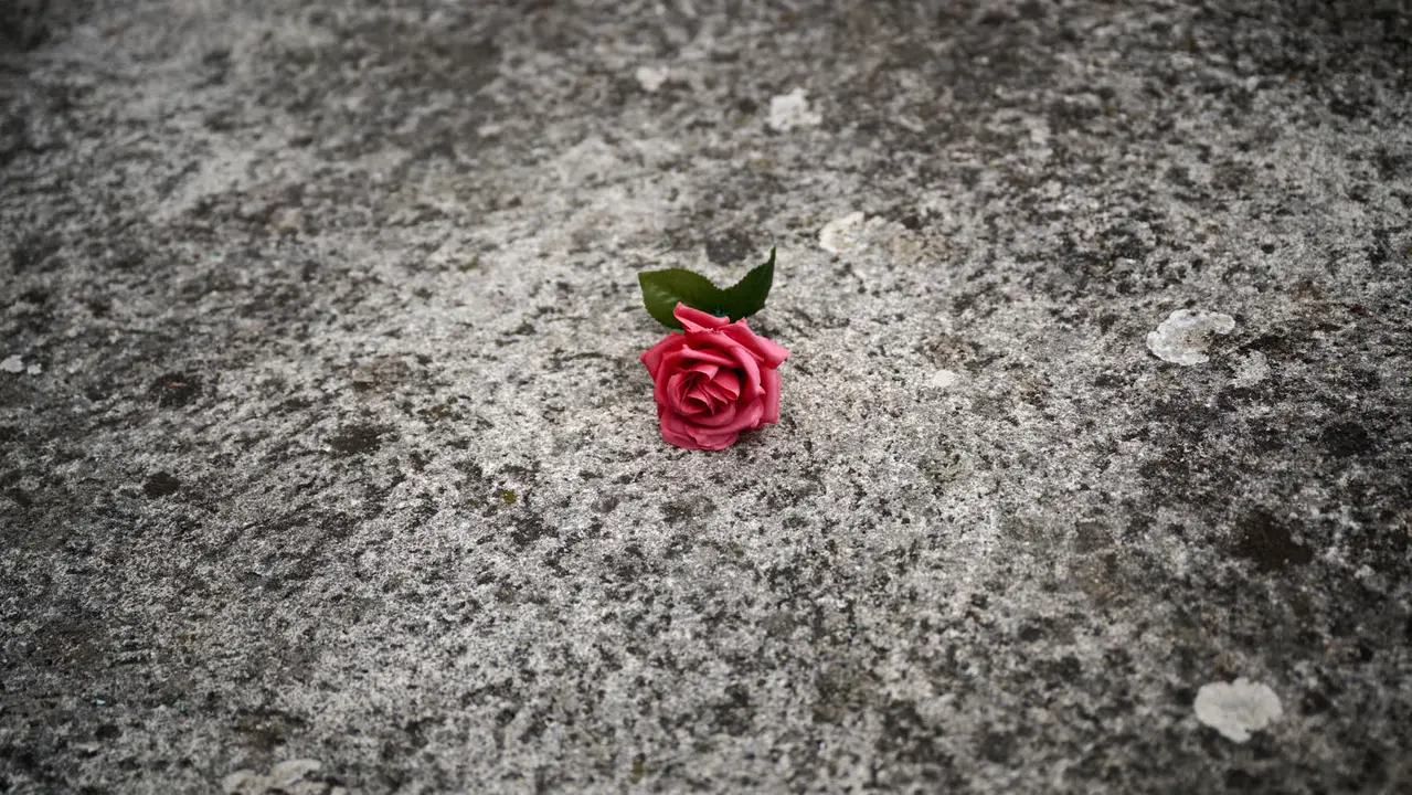 Cientos de personas celebran de Todos los Santos en el cementerio de Pamplona. PABLO LASAOSA